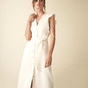 NWT REISS | Linen Midi Dress